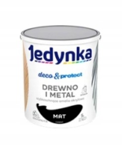 Jedynka emalia akrylowa Deco & Protect CZARNY mat 0,7L