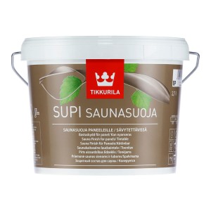 Tikkurila Supi Sauna Protection - Wodorozcieńczalny lakier akrylowy przeznaczony do pomieszczeń o dużej wilgotności 0,9