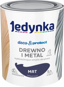 Jedynka emalia akrylowa Deco & Protect GRANATOWY mat 0,7L 