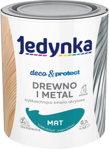 Jedynka emalia akrylowa Deco & Protect TURKUSOWY mat 0,7L