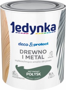 Jedynka Deco & Protect Drewno i Metal POŁYSK ZIELONY CIEMNY 0,7L