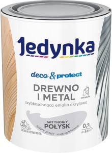 Jedynka Deco & Protect Drewno i Metal POŁYSK SZARY JASNY 0,7L