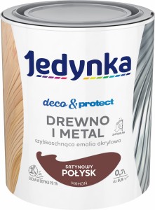 Jedynka Deco & Protect Drewno i Metal POŁYSK MAHOŃ 0,7L 