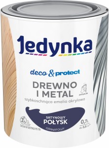 Jedynka Deco & Protect Drewno i Metal POŁYSK GRANATOWY 0,7L