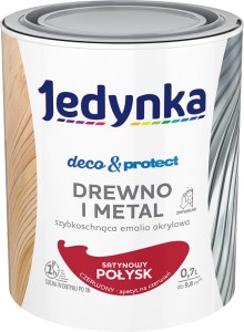 Jedynka Deco & Protect Drewno i Metal POŁYSK CZERWONY 0,7L