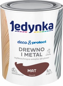 Jedynka Deco & Protect Drewno i Metal MAT MAHOŃ 0,7L