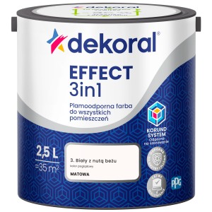 Farba Dekoral EFFECT 3in1 BIAŁY Z NUTĄ BEŻU 2,5L