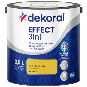 Farba Dekoral EFFECT 3in1  ŻÓŁTY ZŁOCISTY 2,5L