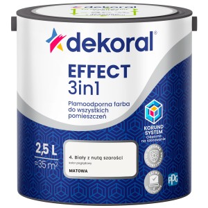 Farba Dekoral EFFECT 3in1 BIAŁY Z NUTĄ SZAROŚCI 2,5L