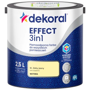 Farba Dekoral EFFECT 3in1  ŻÓŁTY JASNY 2,5L